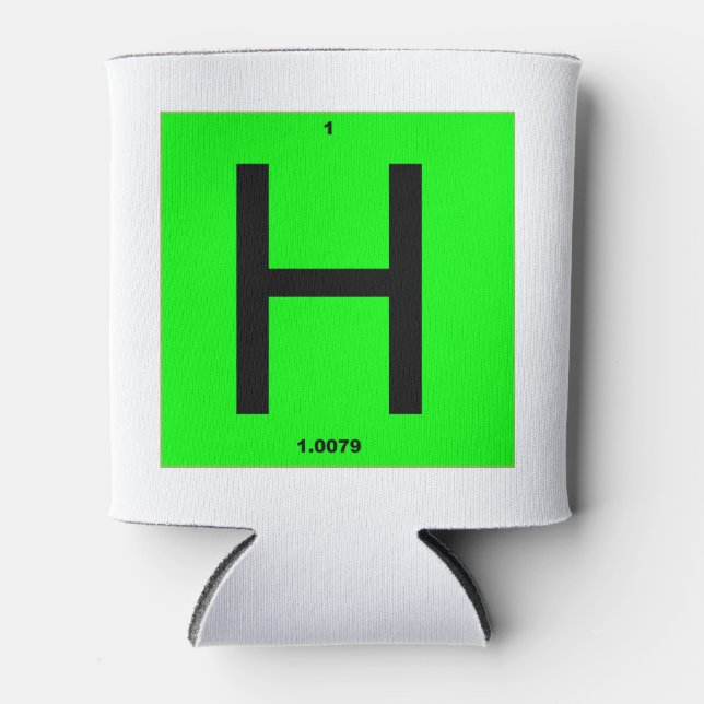 Porta-lata Letter H periodic table of elements (Frente)