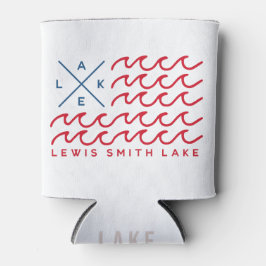 Porta-lata Lewis Smith Lake Wave Flag Can Cooler