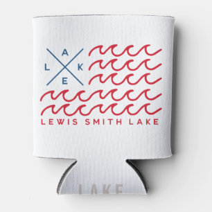 Porta-lata Lewis Smith Lake Wave Flag Can Cooler
