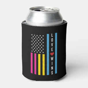 Porta-lata LGBTQ Pansexual Pride Love ganha bandeira american