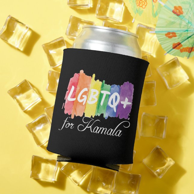 Porta-lata LGBTQ para a Eleição do Orgulho gay Kamala Rainbow (Verão in situ)