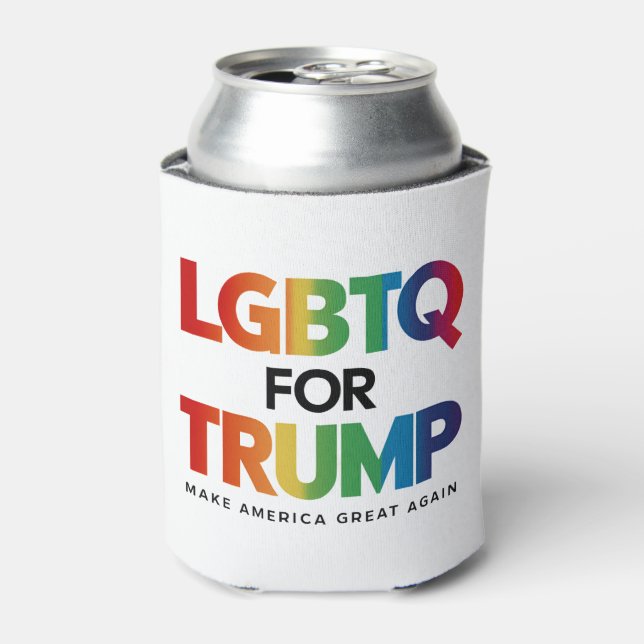 PORTA-LATA LGBTQ PARA TRUMP GAY LESBIAN PARA TRUMP 2024 (Can Front)