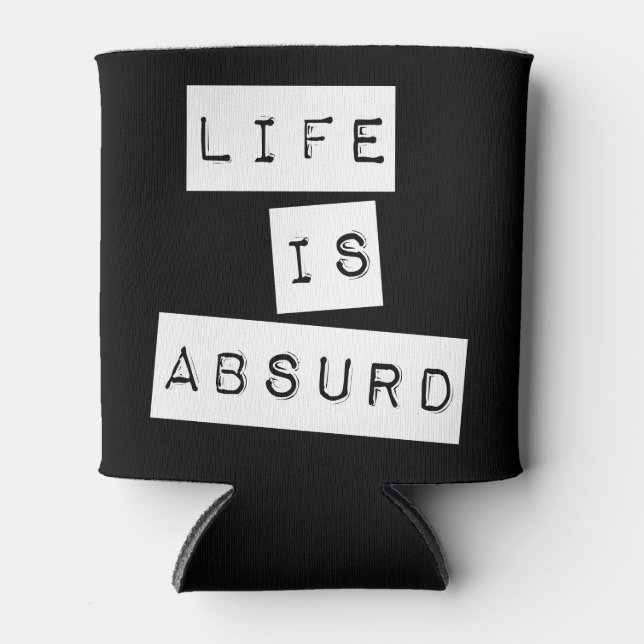 Porta-lata Life is Absurd Black (Frente)