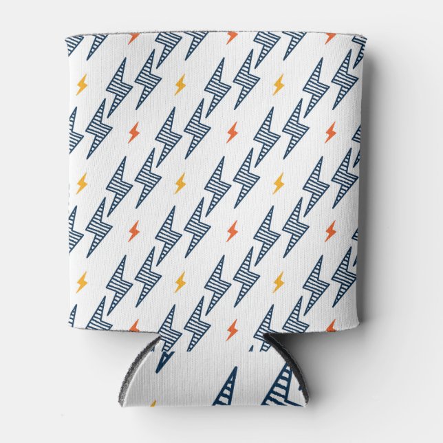 Porta-lata Lightning Bolts Doodle Seamless Flash (Frente)