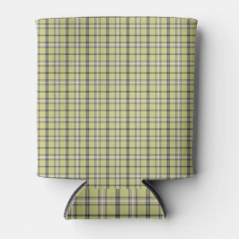 Porta-lata Lime Green Plaid Classic Pattern Retro
