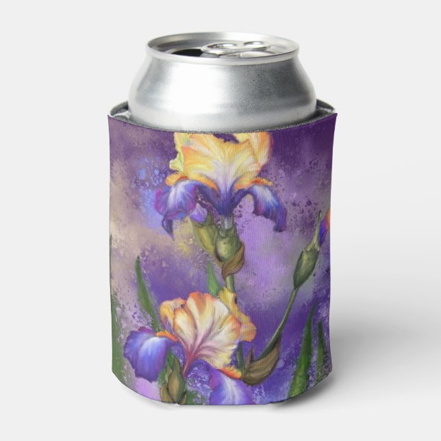 Porta-lata Linda Flor Íris pode arrefecer (Can Front)