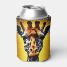 Linda girafa com Dourada brilho