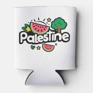 Porta-lata Linda palavra Palestina cercada pela árvore de mel