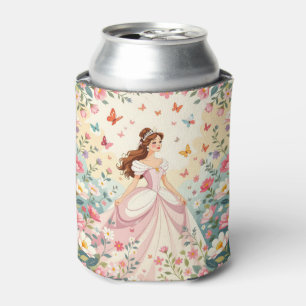 Porta-lata Linda princesa com borboletas