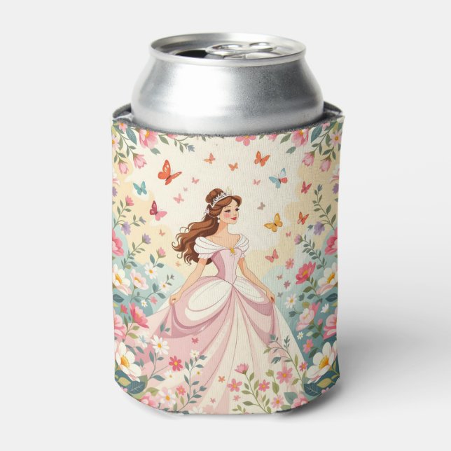 Porta-lata Linda princesa com borboletas (Can Front)