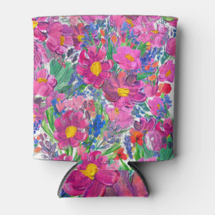 Porta-lata Lindas flores silvestres: Artista desenhada à mão.