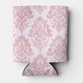 Porta-lata Lindo em Rosa Padrão de Damasco Vitoriano em Aquar