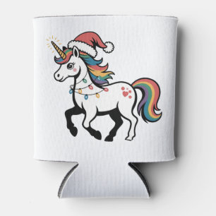 Porta-lata Lindo Unicórnio Cervo Rena Luzes de Natal Engraçad