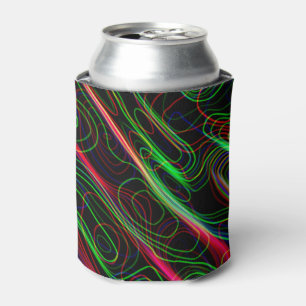 Porta-lata Linhas Curvas Neon Multicolorido