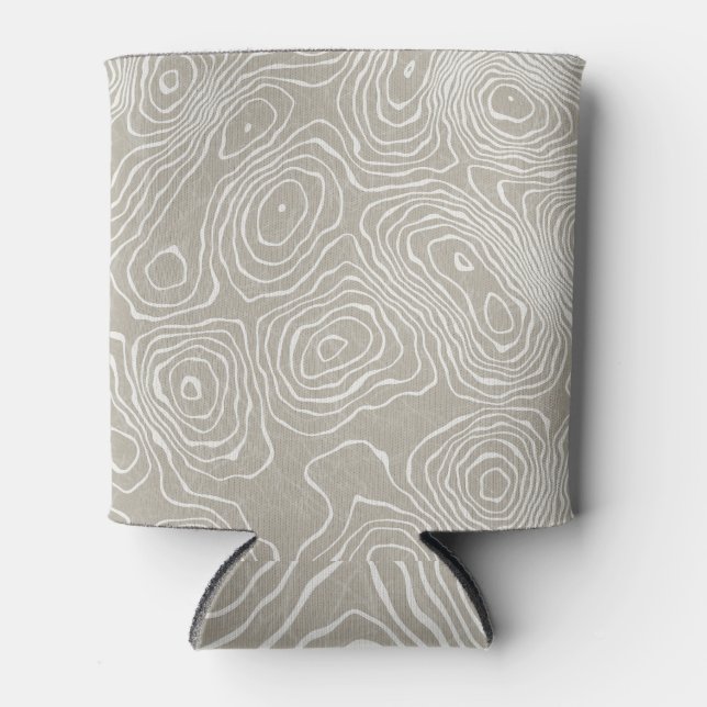 Porta-lata Linhas Terrestres Topográficas: Mapa Orgânico (Frente)