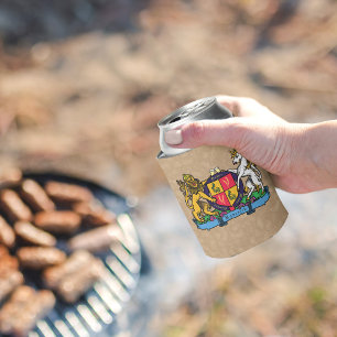 Porta-lata Lion e Unicórnio Rampant Beer Casaco de Armas