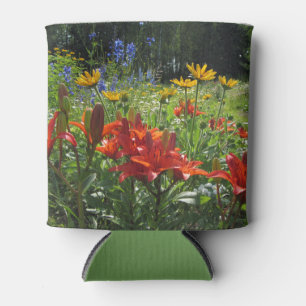 Porta-lata Lírios alaranjados queimados selvagens &