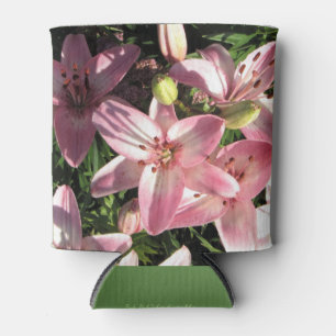 Porta-lata Lírios Asiáticos Brancos, Rosa