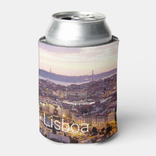 Porta-lata Lisboa Portugal Sunset Skyline Cityscape Souvenir