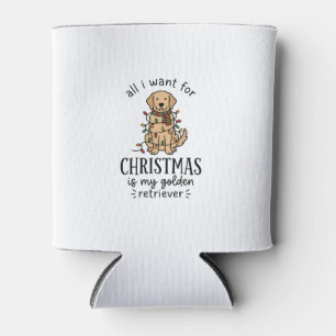 Porta-lata Lista de Desejos de Retriever Dourado de Natal Des
