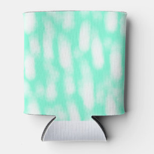 Porta-lata Listras abstratas de aquarela branca verde pastel