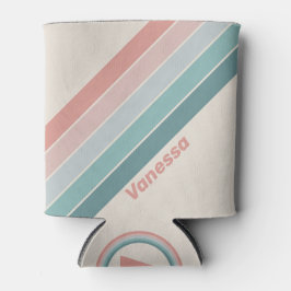 Porta-lata Listras de Conchas do Mar Macias Vintage com Nome