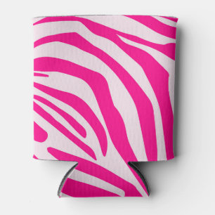 Porta-lata Listras de zebra rosa