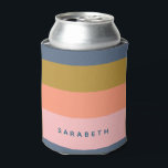 Porta-lata Listras Modernas Elegantes Tons Terrosos Bonitos P<br><div class="desc">Mantenha suas bebidas geladas com estilo com este elegante cooler de lata que apresenta um design moderno de listras em uma bela paleta de tons suaves de terra. Azul-marinho, pêssego, coral, rosa, ocre e verde-sage se unem em um padrão marcante, porém sutil, criando um visual que é ao mesmo tempo...</div>