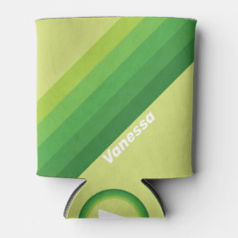 Porta-lata Listras Verdes de Nenúfar com Nome