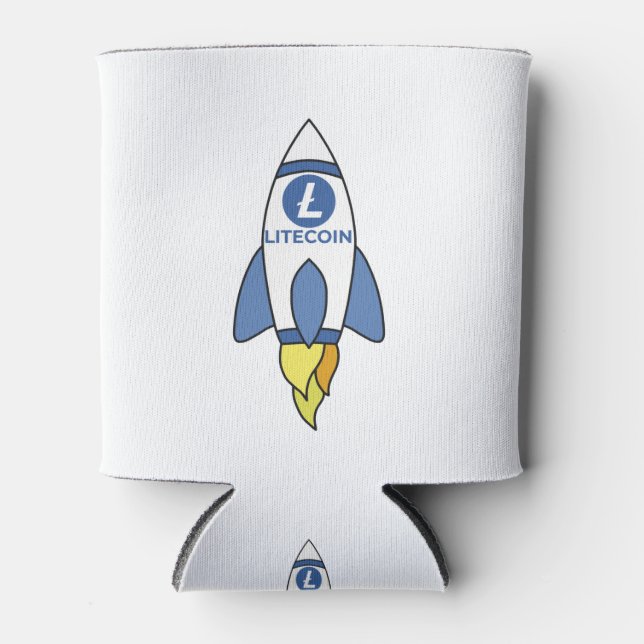 Porta-lata Litecoin To The Moon Rocket (Frente)