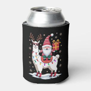 Porta-lata Llama do Natal Gnomo Papai Noel Luzes Rena Xmas