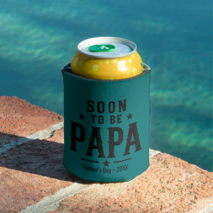 Porta-lata Logo de Papai no Dia dos Pais Revelação de Gravide