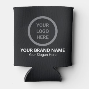 Porta-lata Logotipo comercial Promocional moderno preto