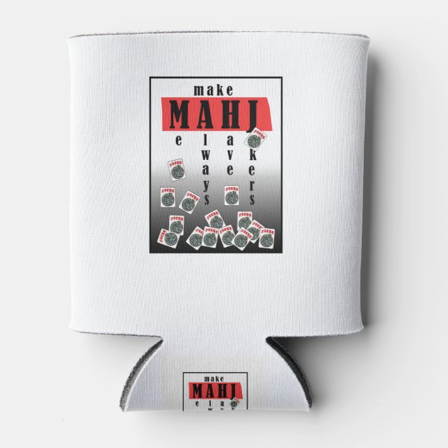 Porta-lata logotipo de pikers mahjong (Frente)