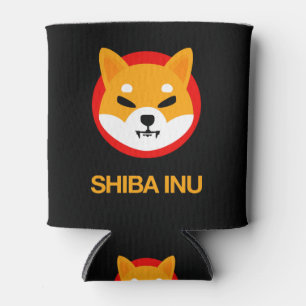 Porta-lata Logotipo e texto do Shiba Inu abaixo da imagem