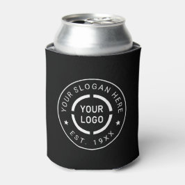 Porta-lata Logotipo personalizado preto para promoção comerci
