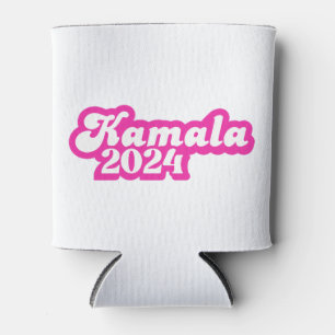 Porta-lata Logotipo rosa feminino Kamala Harris 2024
