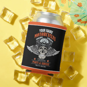 Porta-lata Loja de Motocicletas de Caveira Voadora de Motocic