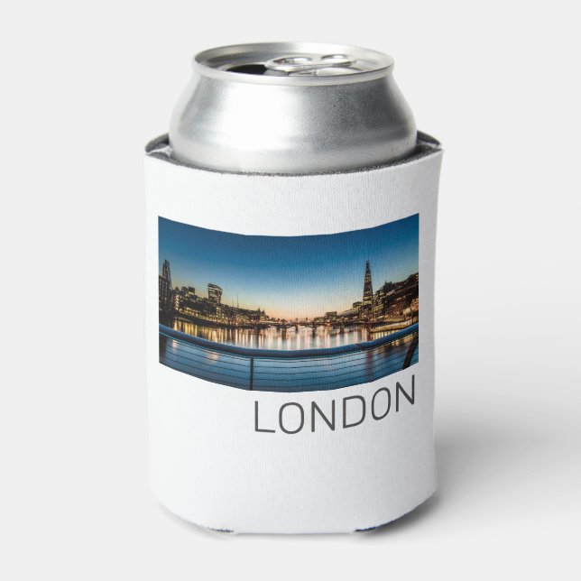 Porta-lata Londres Uk Skyline Reino Unido Inglaterra Souvenir (Can Front)