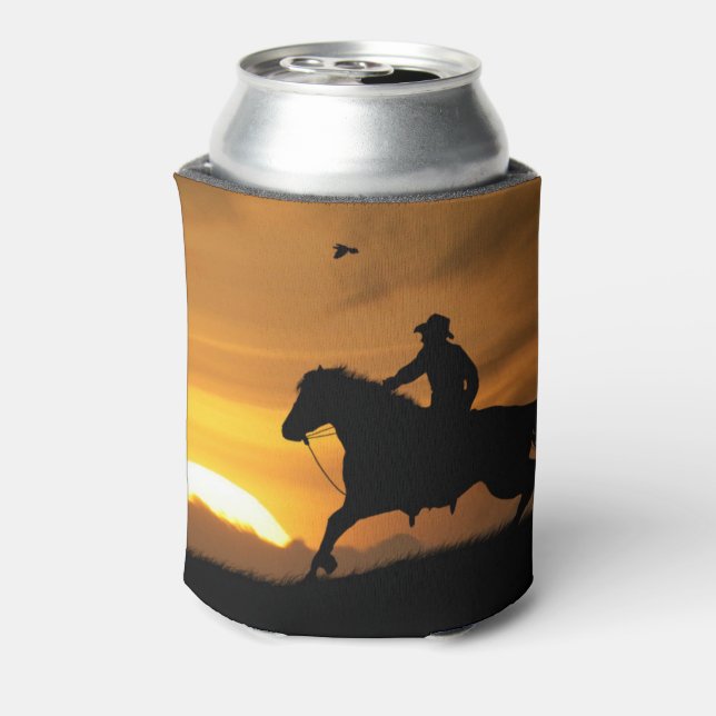 Porta-lata Lone Cowboy Beer Cozy Cup (Can Back)