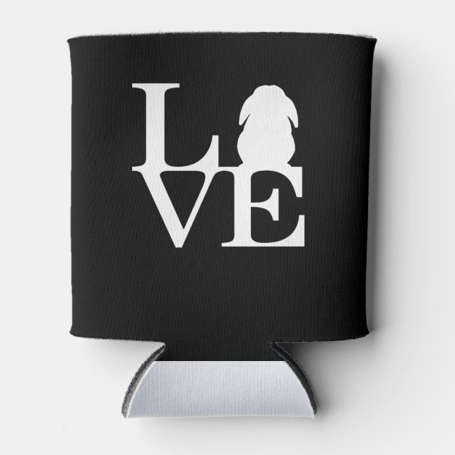 Porta-lata Lop Rabbit Lover I Love Bunnies Graphic (Frente)