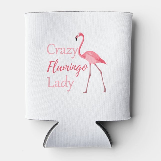 Porta-lata Louca Flamingo Lady Funny Flamingo (Frente)