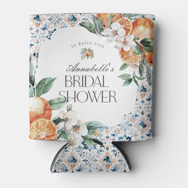 Porta-lata Louça para Festa de Noiva Italiana Tuscany Tile (Frente)