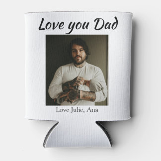 Porta-lata love you dad fathers day add photo name simple