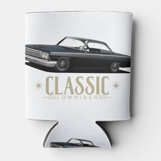 Porta-lata Lowrider Clássico Preto (Frente)