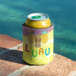 Porta-lata Luau Tiki de Abacaxi de Verão