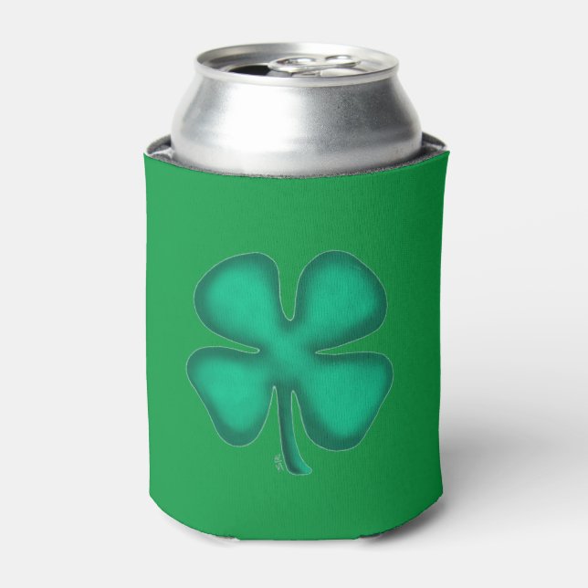 Porta-lata Lucky 4 Folha Irish Clover green pode resfriar 2 l (Can Front)
