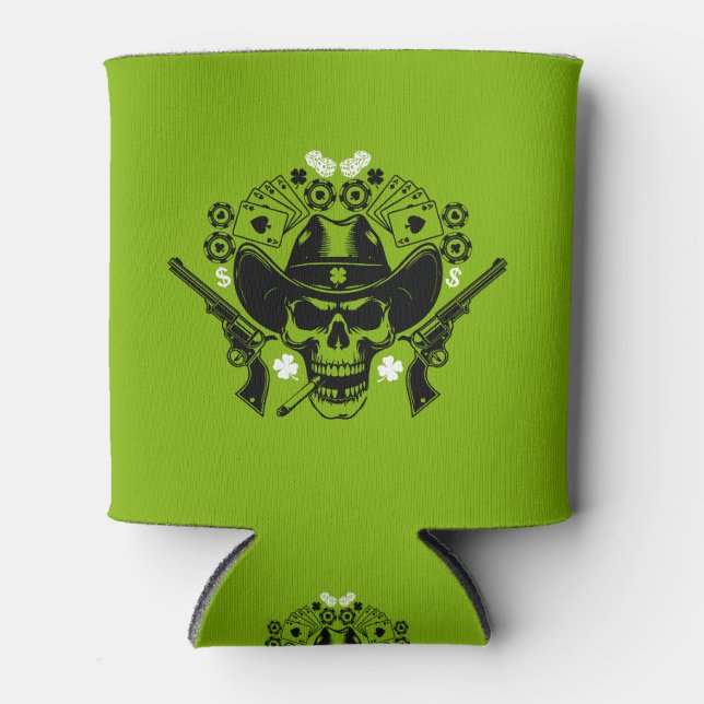 Porta-lata Lucky Poker Skull (Frente)