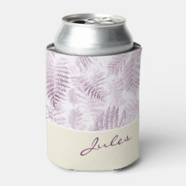 Porta-lata Lush Serene Pink Ferns em Amarelo