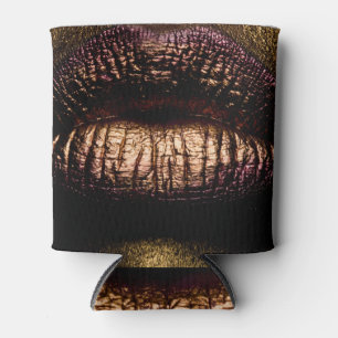 Porta-lata Lustrous Dourados Lábios: A Bela Junta.